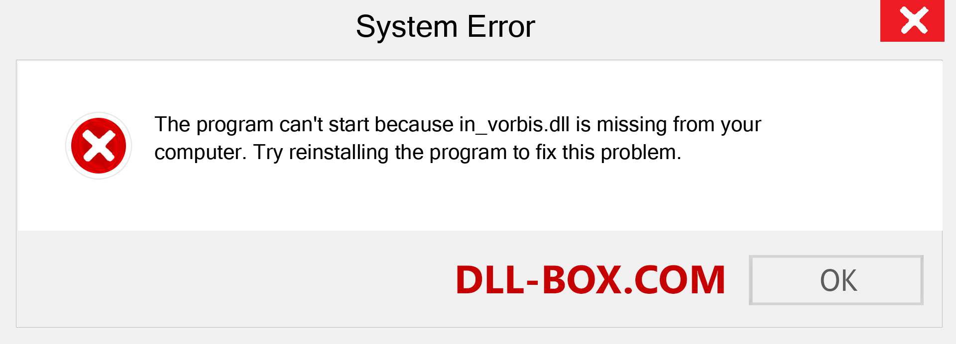  in_vorbis.dll file is missing?. Download for Windows 7, 8, 10 - Fix  in_vorbis dll Missing Error on Windows, photos, images